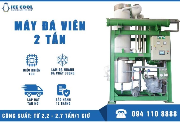 Máy đá viên tinh khiết công nghiệp 2 tấn