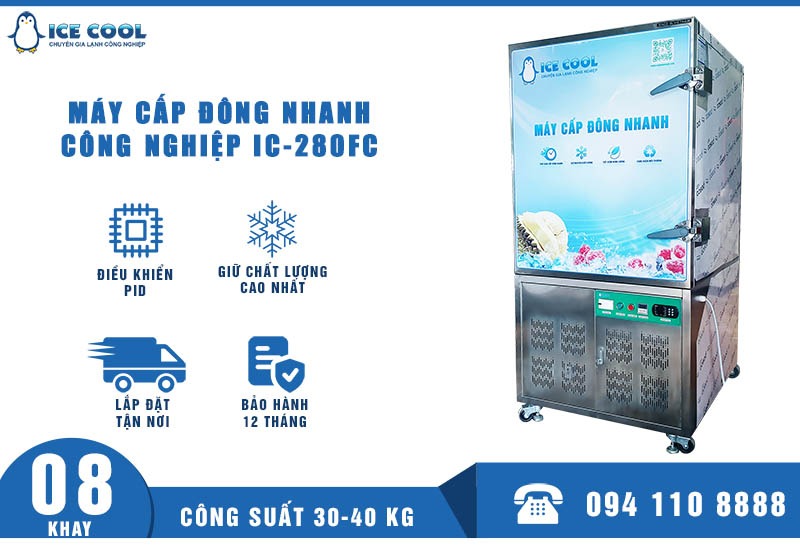 máy cấp đông nhanh 8 khay