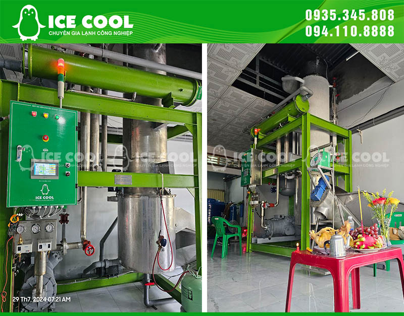 Máy đá viên ICE COOL sử dụng hệ thống công nghệ hiện đại, màn hình HMI dễ dàng thao tác