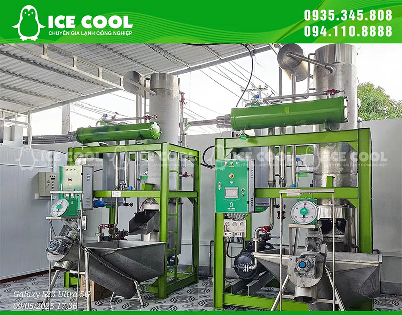 Lắp đặt 2 máy đá viên cùng kho lạnh lọc nước tại Trà Vinh