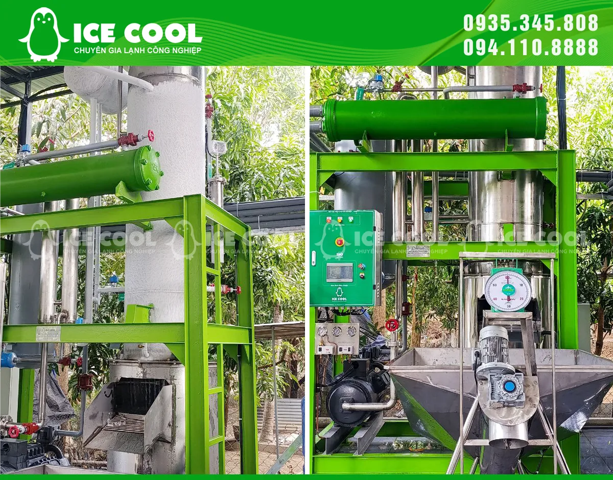 Lắp đặt hệ thống 2 máy đá viên đến Khánh Hòa là dự án tiêu biểu của ICE COOL, mang đến giải pháp sản xuất đá viên tinh khiết đồng bộ, tối ưu công suất và vận hành ổn định cho nhà máy tại khu vực Cam Lâm.