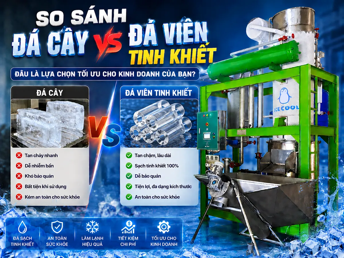 Máy đá viên và máy đá cà phê ICE COOL đã được đưa vào hoạt động ổn định