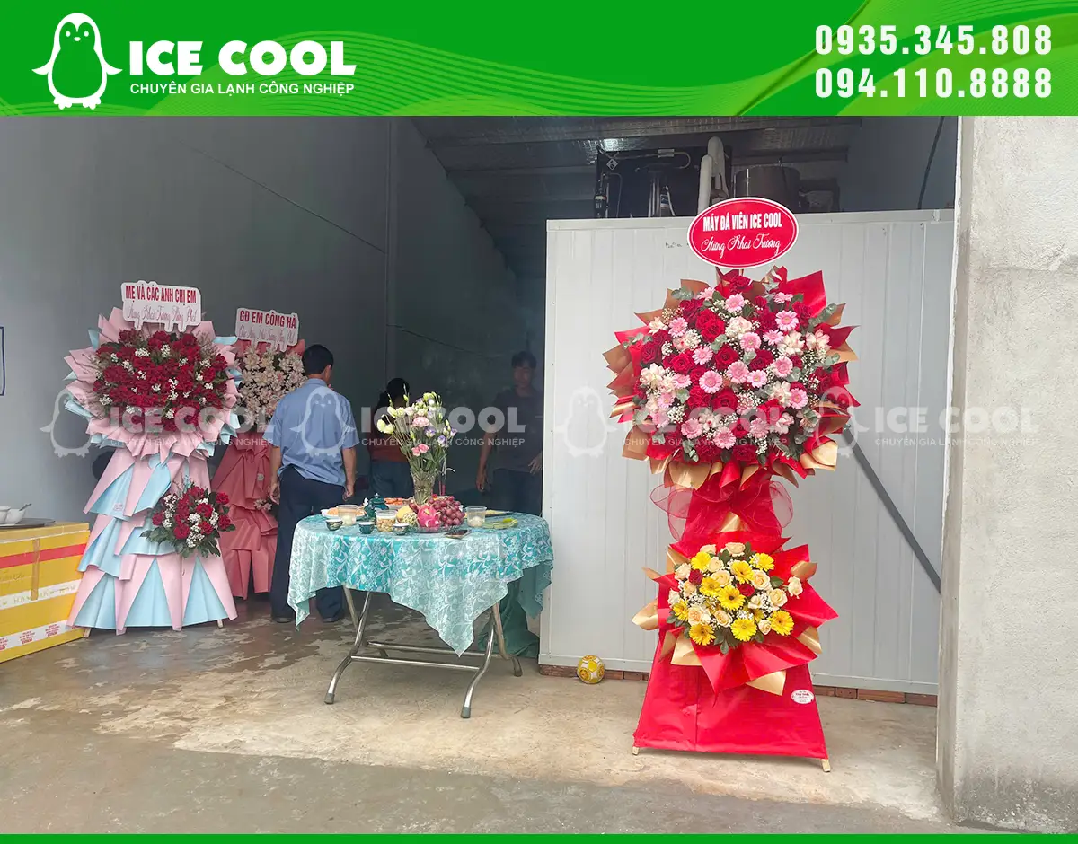 Ngày 22/4/2026, nhà máy nước đá khai trương – ICE COOL chúc khách hàng kinh doanh thuận lợi, phát triển bền vững.
