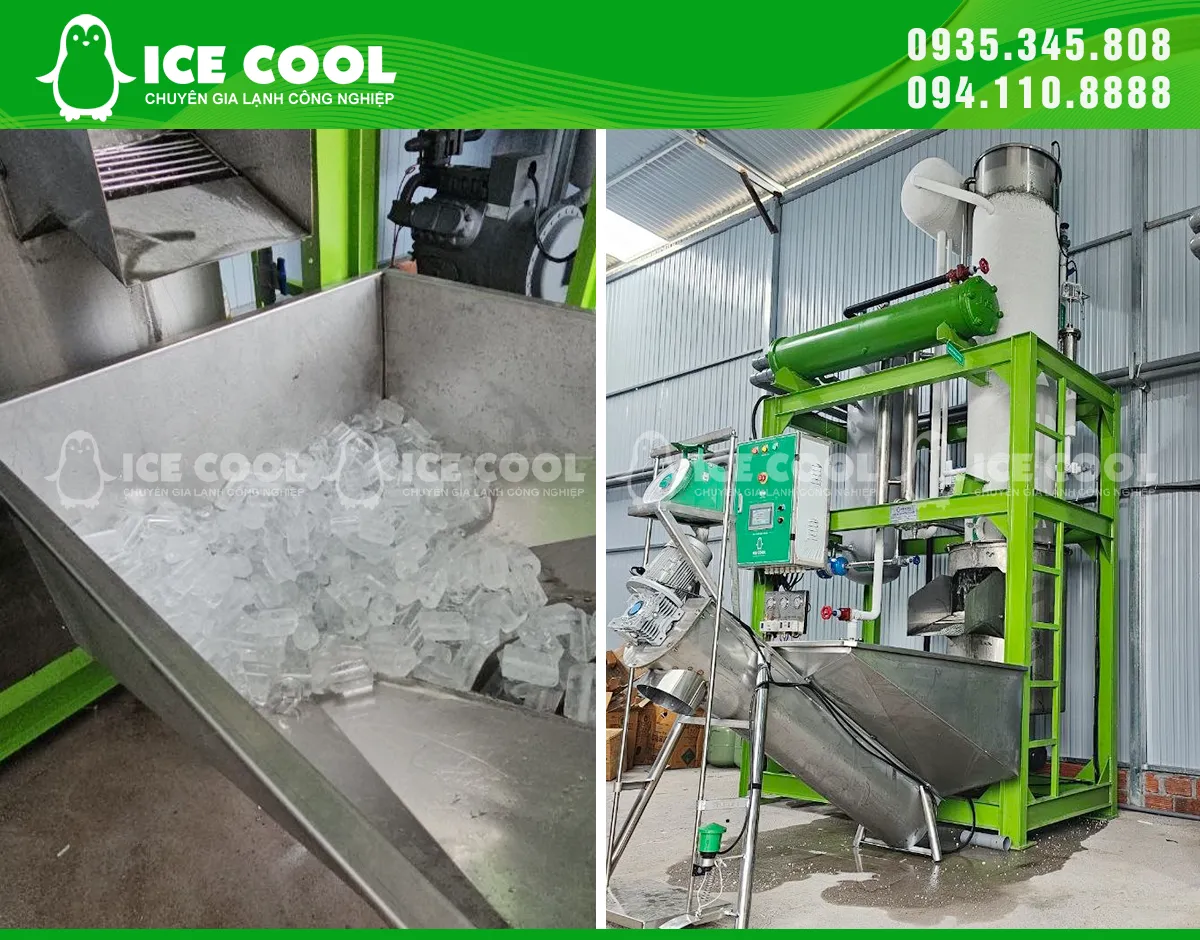 Đội ngũ ICE COOL kiểm tra, cân chỉnh và chạy thử máy trước khi bàn giao, đảm bảo thiết bị vận hành ổn định sau lắp đặt.