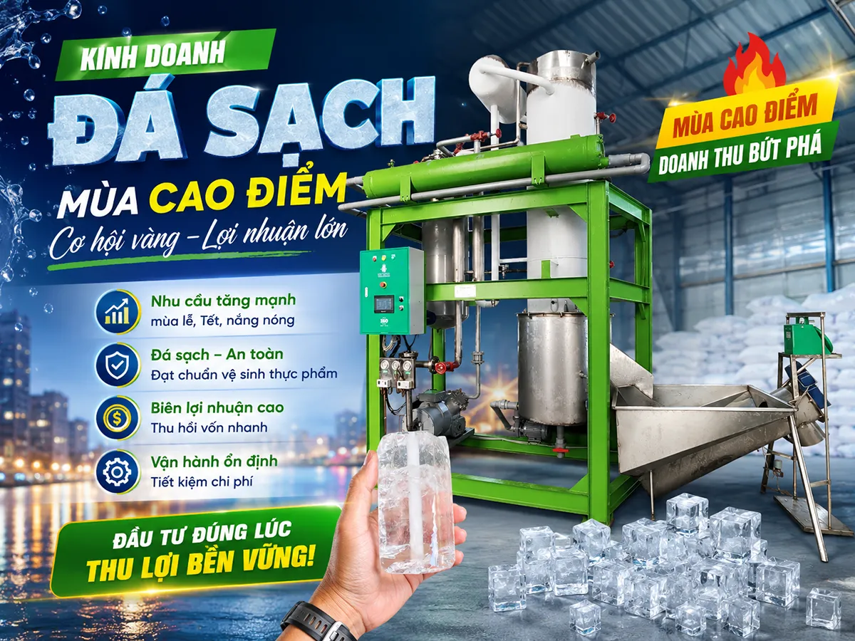 Kinh doanh đá sạch mùa cao điểm đòi hỏi sự chuẩn bị kỹ lưỡng về sản lượng, chất lượng và khả năng đáp ứng đơn hàng liên tục.