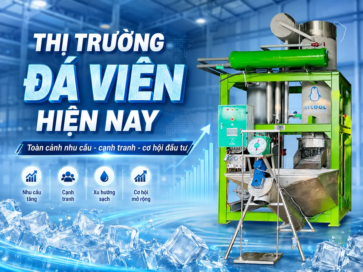 Thị trường đá viên hiện nay đang phát triển cùng nhu cầu đồ uống, ăn uống và du lịch tại Việt Nam.
