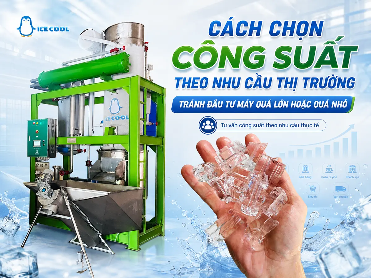 Cách chọn công suất theo nhu cầu thị trường cần dựa trên lượng đá có khả năng tiêu thụ thực tế, không nên chỉ chọn máy theo mức vốn đầu tư.